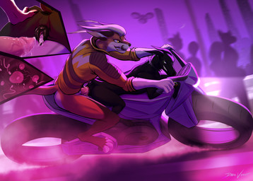 animal_genitalia animal_vulva anthro anthro_on_feral anthro_penetrating anthro_penetrating_female anthro_penetrating_feral anus bestiality bestiality_impregnation biped canine_genitalia canine_vulva clothed clothed_anthro clothed_male clothing duo female female_feral female_on_anthro female_penetrated feral feral_penetrated fingers fur genitals hair horn impregnation male male/female male_anthro male_on_feral male_penetrating male_penetrating_female male_penetrating_feral motorcycle penetration penile penile_penetration penis penis_in_vagina sex sex_on_motorcycle tail vaginal vaginal_penetration vehicle vulva dark_violet canid canine caracal caracal_(genus) felid feline mammal 2026 digital_drawing_(artwork) digital_media_(artwork) hi_res