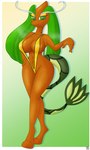 anthro female solo collinscorpio nintendo pokemon fan_character tea_the_milotic generation_3_pokemon milotic pokemon_(species) 3:5