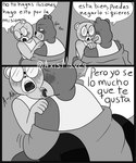 anthro blush clothing dialogue duo eyewear glasses hug licking male shirt text tongue tongue_out topwear axismarcy unicorn_wars padre_(unicorn_wars) sargento_caricias bear mammal 2023 absurd_res comic hi_res monochrome spanish_text translation_check translation_request