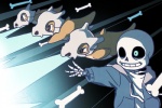 ambiguous_gender blaster bone glowing glowing_eyes group laser male mask skeleton skull skull_mask ssalbulre nintendo pokemon undertale undertale_(series) gaster_blaster sans_(undertale) animated_skeleton cubone generation_1_pokemon pokemon_(species) undead 3:2 crossover