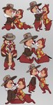 aloha_shirt ambiguous/ambiguous ambiguous_gender anthro bedroom_eyes black_nose blush bottomless bottomless_ambiguous brown_body brown_feet brown_fur brown_hands carrying_another chip_'n_dale chip_(disney) clothed clothing dale_(disney) disney duo eyes_closed featureless_crotch feet fur furgonomic_hat furgonomic_headwear furgonomics grey_background hand_on_chest hand_on_face hat headgear headwear hi_res interlocked_fingers jacket kiss_on_lips kissing lighter_belly male_(lore) monotone_body monotone_feet monotone_hands mouth_closed multiple_images narrowed_eyes no_irises noses_touching open_mouth open_smile pattern_clothing pattern_shirt pattern_topwear piggyback pulling_on_clothes red_nose romantic romantic_couple seductive semi-anthro shirt simple_background small_tail smile tail teeth topwear topwear_only tuwka two_tone_tail