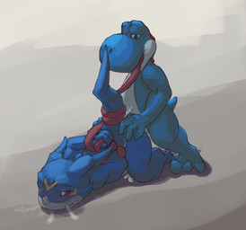 all_fours anal anal_penetration blue_body blue_eyes blue_skin blush bound breath cum cum_in_ass cum_inside digimon doggystyle draikyr duo from_behind gay hand_on_butt hands_behind_back kneeling long_tongue looking_back looking_down male mario_bros nintendo open_mouth penetration plain_background raised_tail red_eyes scalie sex teeth tongue veemon video_games white_background yoshi
Rating: Explicit
Score: 10
User: pc-king
Date: April 14, 2014