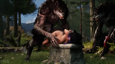 anthro anthro_penetrating anthro_penetrating_humanoid arms_tied ass_to_ass black_hair blue_highlights bodily_fluids bouncing_butt bound butt cum cum_from_vagina cum_in_vagina cum_inside ejaculation fangs female female_penetrated forced genital_fluids genitals group hair highlights_(coloring) humanoid_on_anthro humanoid_penetrated knot knotted_penis knotting leaking_cum lying male male/female male_penetrating male_penetrating_female on_front one_after_another orgasm penetration penile penile_penetration penis penis_in_vagina queue rape running_a_train sex tail tattoo teeth trio vaginal vaginal_penetration wolf_ears waos.exe lecheryamoreva_(va) lehornysfx3d opennsfwsp_(va) rekin3d_(modeler) mythology sanaevr animal_humanoid canid canid_humanoid canine canine_humanoid canis humanoid mammal mammal_humanoid mythological_canine mythological_creature werecanid werecanine werecreature werewolf wolf wolf_humanoid 3d_(artwork) 3d_animation animated digital_media_(artwork) long_playtime loop sound webm