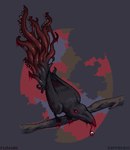 ambiguous_gender beak biped blood bodily_fluids claws feathered_wings feathers feral red_eyes solo tentacles wings rappenem cc-by-nc creative_commons avian bird corvid corvus_(genus) eldritch_abomination oscine passerine raven digital_media_(artwork) hi_res pixel_(artwork)