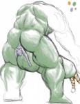 anal anal_vore balls big_balls big_penis body_in_anus cock_vore color_swatch double_penetration erection extreme_size_difference feet_first genitals green_body green_skin group head_first huge_balls huge_penis hyper hyper_balls hyper_genitalia hyper_penis larger_male male male/male male_penetrated male_penetrating male_penetrating_male multiple_prey partially_inside penetration penile penis sex simple_background size_difference solo_focus two_prey_at_once urethral vore white_background jahgo canid canine canis humanoid mammal ogre troll_(mythology) wolf digital_media_(artwork) sketch