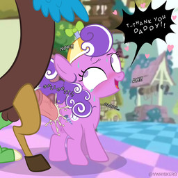 anal animal_genitalia balls blush bodily_fluids butt cum cum_in_ass cum_inside cutie_mark duo erection feathered_wings feathers female female_penetrated feral fucked_silly genital_fluids genitals hair headgear looking_pleasured male male/female male_penetrating messy_hair on_model open_mouth penetration penile penile_penetration penis sex tail tears text tongue vulva wings young vwhiskers friendship_is_magic hasbro my_little_pony mythology discord_(mlp) screwball_(mlp) chimera draconequus equid equine mammal mythological_creature mythological_equine 1:1 digital_media_(artwork) hi_res daughter_(lore) father_(lore) father_and_child_(lore) father_and_daughter_(lore) incest_(lore) parent_(lore) parent_and_child_(lore) parent_and_daughter_(lore)