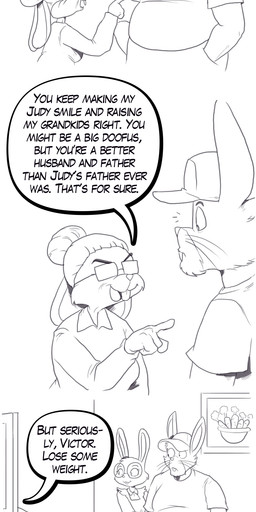 anthro apron clothing dialogue eyewear female glasses group male mother-in-law mother-in-law_and_son-in-law speech_bubble suitcase text trio nauyaco forestdale jane_(forestdale) judy_summers_(forestdale) victor_summers_(forestdale) lagomorph leporid mammal rabbit 2025 absurd_res comic english_text hi_res long_image tall_image url daughter_(lore) mother_(lore) mother_and_child_(lore) mother_and_daughter_(lore) parent_(lore) parent_and_child_(lore) parent_and_daughter_(lore)