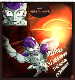 ask_blog black_lipstick colored_nails constricted_pupils dialogue explosion horrified humor lipstick long_tail makeup male nails open_mouth pupils purple_body purple_nails purple_scales question reality_warp scales screaming small_pupils solo sucked_in tail teeth text two_panel_image white_body white_skin msgurt dragon_ball frieza alien frieza_race humanoid absurd_res english_text hi_res meme story story_in_description