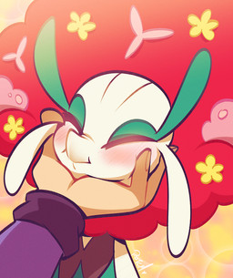abstract_background ambiguous/ambiguous ambiguous_gender ambiguous_human ambiguous_humanoid blush cupping_chin disembodied_hand duo eyes_closed face_squish fingers first_person_view flower flower_(anatomy) hand_on_another's_chin hand_on_chin hand_on_face hand_under_chin holding_chin holding_face human_pov humanoid_focus mostly_offscreen_ambiguous mostly_offscreen_human mouth_closed not_furry petting plant pov_hands snout solo_focus squish tan_body three-quarter_view white_body 4chan_anon unknown_artist unknown_artist_signature nintendo pokemon elemental_creature elemental_humanoid flora_fauna florges generation_6_pokemon human humanoid mammal pokemon_(species) red_flower_florges 2025 cel_shading digital_media_(artwork) shaded signature