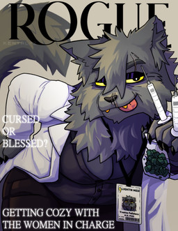 anthro clos doctor drugs elderly female fluffy fluffy_fur fluffy_tail lidded_eyes marijuana medicine neck_tuft scar solo syringe tail text tuft kentrl-z warriors_(book_series) yellowfang_(warriors) felid feline mammal absurd_res artist_name english_text hi_res watermark
