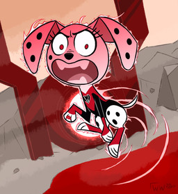 angry black_clothing black_leotard black_nose black_spots clothing fangs female footwear fur leg_markings leotard markings red_aura red_clothing red_footwear red_light red_socks ring socks socks_(marking) solo spots teeth white_body white_fur whitewolf20xx 101_dalmatian_street 101_dalmatians dc_comics disney green_lantern_(series) red_lantern_(series) destiny_(101_dalmatians) triple_d_(101_dalmatians) canid canine canis dalmatian domestic_dog mammal hi_res