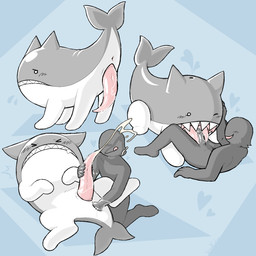 5_fingers anal anal_fisting anal_penetration animal_genitalia animal_penis anus bestiality blowhole blush bodily_fluids butt cetacean_genitalia cetacean_penis countershading cum cum_while_penetrated cumshot duo ejaculation erection faceless_character faceless_male featureless_feet feet fellatio feral feral_penetrated fingers fisting genital_fluids genitals grey_body hair handjob handjob_while_penetrating human_on_feral human_penetrating human_penetrating_feral interspecies larger_feral larger_penetrated lying male male/male male_on_feral male_penetrated male_penetrating male_penetrating_male nude on_back on_front open_mouth oral penetration penile penis pink_penis presenting presenting_anus presenting_hindquarters saliva sex sharp_teeth simple_background size_difference smile tail tapering_penis teeth tongue tongue_out tongue_out_fellatio vexedcalyx ponos_corp. the_battle_cats whale_cat cetacean domestic_cat felid feline felis human hybrid mammal marine toothed_whale whale 1:1 colored digital_drawing_(artwork) digital_media_(artwork) hi_res shaded