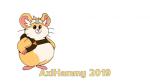 belly big_belly buckteeth chubby_cheeks clothed clothing front_view fur looking_at_viewer male overweight overweight_male partially_clothed simple_background smile solo teeth topwear axlhammy blizzard_entertainment overwatch hammond_(overwatch) cricetid hamster mammal rodent 2019 2d_animation animated low_res short_playtime