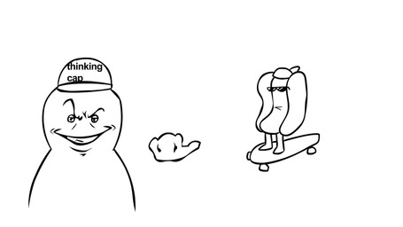 ambiguous_gender annoyed backwards_baseball_cap backwards_hat baseball_cap biped clothing dialogue dodging dreamworks_smirk duo eyebrows eyewear flip floating_hands food gesture gun hand_gesture handgun hat headgear headwear hot_dog landing looking_at_another looking_at_viewer male music not_furry pistol plant pointing pointing_back ramp ranged_weapon shooting_gun simple_background skateboard skateboard_trick skateboarding slide smile smiling_at_viewer smirk smirking_at_viewer snickering spikes standing sunglasses surprised talking_to_viewer teeth tree vehicle weapon white_background anonymousmike this_fucking_sucks_actually unnamed_character food_creature human mammal 16:9 2024 2d_animation animated digital_drawing_(artwork) digital_media_(artwork) frame_by_frame hi_res long_playtime meme monochrome sound video widescreen