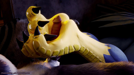 3_toes anthro claws close-up duo feet foot_fetish foot_play footjob male male/male sex talonjob talons toes stormrider nintendo star_fox falco_lombardi wolf_o'donnell avian bird canid canine canis falcon falconid mammal wolf animated hi_res short_playtime webm