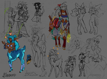 ahoge archer armor bdsm bedding blanket blue_body blue_fur bondage bound bow_(weapon) cloven_hooves cybernetics duo ear_piercing ear_ring female flower fluffy fluffy_tail fur hair headgear helmet hooves jewelry leg_tattoo long_ears long_hair machine male piercing plant ponytail ranged_weapon ribbons ring_piercing saddle saddle_bag saddle_blanket tail tattoo tusks vine_bondage vines weapon wooden_mask working flabberd blizzard_entertainment final_fantasy square_enix warcraft dryad_(warcraft) elemental_creature elf flora_fauna humanoid lagomorph mammal night_elf troll_(mythology) viera sketch sketch_page
