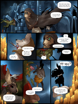 anthro blonde_hair blood bodily_fluids candle corpse death duo facial_scar female feral glowing glowing_eyes green_eyes hair killing male mount multicolored_body plant prosthetic prosthetic_arm prosthetic_limb saddle scar speech_bubble two_tone_body tyunre raisa_vharr_gres domestic_rabbit elemental_creature flora_fauna harlequin_rabbit lagomorph leporid mammal oryctolagus rabbit tufili comic hi_res