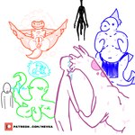 anthro bottomwear clothed clothing egg egg_from_ass egg_in_ass female kiss_on_lips kissing lips loincloth loincloth_only male male/female mermaid_tail oral oral_penetration oviposition_in_self penetration psychic psychic_powers sex slightly_chubby slightly_chubby_anthro slightly_chubby_female slime sloppy_kiss split_form tentacle_in_mouth tentacle_penetration tentacle_sex tentacles thick_lips topless mevka_(artist) alien gastropod lizard marine merfolk mollusk reptile scalie sleep_paralysis_demon slug 1:1 hi_res sketch_page