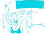 anthro blue_lines bouncing_breasts bra breasts clothing female solo underwear guncht nintendo pokemon dijon_(guncht) eeveelution generation_1_pokemon jolteon pokemon_(species) 4:3 animated blue_and_white digital_media_(artwork) low_res monochrome pixel_(artwork) pixel_animation short_playtime trans_(lore) trans_man_(lore)