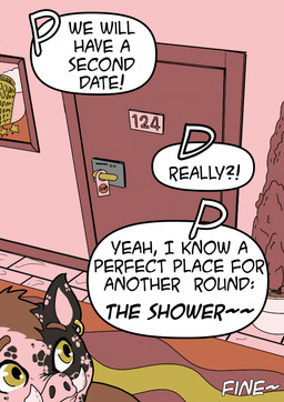 anthro dialogue fangs hotel love male male/male solo speech_bubble teeth text sagilmito domestic_pig mammal suid suine sus_(pig) colored comic english_text hi_res story