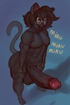 abs anthro balls barbell_piercing big_balls big_penis black_body black_fur black_hair blue_background ear_piercing ear_ring erection eyewear eyewear_only fangs fur genitals glasses glasses_only hair huge_balls huge_penis humanoid_genitalia humanoid_penis hyper hyper_genitalia hyper_penis male muscle_tone muscular muscular_anthro muscular_male nipple_barbell nipple_piercing nipples nude open_mouth open_smile pecs penis piercing ring_piercing simple_background smile solo teeth vein veiny_penis wearing_glasses diadorin domestic_cat felid feline felis mammal 2025 absurd_res hi_res