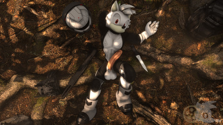 anthro armor backpack balls bodysuit clothed clothing footwear forest fur genitals gloves gun handwear headgear helmet humanoid_genitalia humanoid_penis knife looking_at_viewer lying lying_on_ground male on_ground partially_clothed penis plant ranged_weapon red_eyes shoes shotgun skinsuit solo tight_clothing tree weapon white_body white_fur juicyducksfm sega sonic_the_hedgehog_(series) adam_(juicyducksfm) fan_character canid canine canis mammal wolf 16:9 3d_(artwork) digital_media_(artwork) hi_res source_filmmaker_(artwork) widescreen