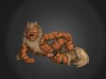 4:3 abs anthro anthrofied arcanine canid canine erection generation_1_pokemon genitals male mammal mane nintendo nipples nude penis pokemon pokemon_(species) pokemorph red_eyes solo source_request stripes unknown_artist