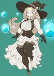 alternative_fashion anthro big_breasts blue_eyes breasts cleavage clothed clothing female fingers fur gloves goth hair handwear hat headgear headwear legwear long_hair solo thick_thighs thigh_highs witch_costume witch_hat chalo las_lindas naerie bear mammal 2020 signature