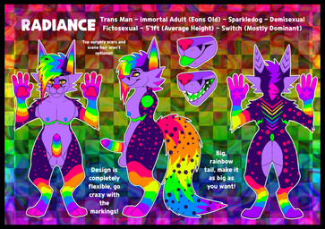 alternative_fashion anthro biped bright_colors checkered checkered_background exaggerated_mastectomy_scar eyebrow_piercing eyebrow_slit eyebrows facial_piercing genital_piercing genitals hair humanoid_genitalia humanoid_penis lip_piercing male mastectomy_scar multicolored_hair multicolored_penis multicolored_tail outline pattern_background penis penis_piercing phalloplasty piercing rainbow rainbow_background rainbow_hair rainbow_penis rainbow_tail scar scene_(fashion) scene_haircut simple_background snakebite_piercing solo sparklefur tail text tongue tongue_piercing white_outline conditional_dnp radiancemutt radiance_(radiancemutt) canid canine mammal 2025 absurd_res digital_media_(artwork) english_text hi_res model_sheet trans_(lore) trans_man_(lore)