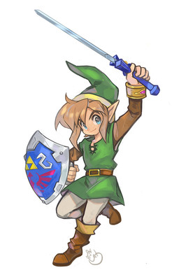 5_fingers belt blonde_hair blue_eyes boots clothing fingers footwear hair hat headgear headwear humanoid_pointy_ears hylian_shield light_body light_skin male master_sword melee_weapon not_furry pointy_ears shield shoes simple_background smile solo sword weapon white_background alpaca-carlesi a_link_between_worlds nintendo the_legend_of_zelda link humanoid hylian signature