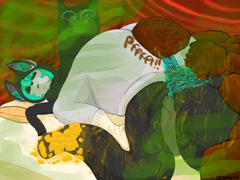 anthro balls bed big_balls big_butt big_penis body_hair butt butt_hair clothing fart fart_cloud fart_fetish feces feces_pile footwear foreskin furniture genitals green_fart_cloud gynomorph hoodie humanoid_genitalia humanoid_penis intersex long_foreskin mouth_closed musk penis pillow pointy_ears pooping pubes shortstack sleeping smegma socks topwear unretracted_foreskin delfeeart league_of_legends riot_games tencent anon shadow_(lol) vex_(lol) humanoid yordle 4:3 hi_res