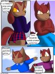 anthro brother_(lore) canid canine canis clothing collegiate comic domestic_dog duo female katy male mammal panties por_furryart sibling_(lore) sister_(lore) spanish_text text translated underwear