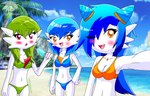 3_fingers beach bikini blue_hair blush breasts clothed clothing detailed_background female fingers food green_hair group hair hair_over_eye long_hair looking_at_viewer medium_breasts not_furry one_eye_closed one_eye_obstructed orange_eyes popsicle red_eyes seaside selfie sky swimwear trio two-piece_swimsuit wink winking_at_viewer luke_4_arts nintendo pokemon ailin_gardevoir lucinda_(baterco) quin_(luke_4_arts) gardevoir generation_3_pokemon humanoid pokemon_(species) shiny_pokemon 2021 absurd_res hi_res signature