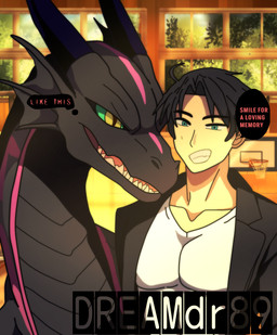 anthro dialogue duo female feral male male/female pupils school slit_pupils smile sunset text dreamdragon89 mythology dragon human mammal mythological_creature mythological_scalie reptile scalie absurd_res english_text hi_res