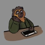 anthro biped black_body black_fur black_nose clothed clothing fur humanoid_hands solo lentejota6 bear mammal short-faced_bear spectacled_bear 1:1 2021 hi_res