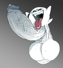 balls big_balls big_penis bodily_fluids genital_fluids genital_raphe genitals ghost_tail glans glistening glistening_genitalia glistening_glans glistening_penis huge_balls huge_genitalia huge_penis humanoid_genitalia humanoid_penis hyper hyper_balls hyper_genitalia hyper_penis leaking_precum male open_mouth open_smile penile penis precum precum_on_own_penis precum_on_penis raphe_(anatomy) saggy_balls scrotal_raphe scrotum_flap simple_background small_but_hung smile solo tail tongue tongue_out vein veiny_penis white_balls white_body white_penis ic0nmon third-party_edit mario_bros nintendo boo_(mario) ghost spirit 2025 colored digital_media_(artwork) hi_res