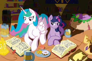 beverage book cider container cup cutie_mark dessert doughnut duo feathered_wings feathers feral food fur hair horn lamp lantern library male multicolored_hair pastry plate princess purple_body purple_eyes purple_fur purple_hair quadruped royalty sleeping tail two_tone_hair wings geomancing friendship_is_magic hasbro my_little_pony mythology princess_celestia_(mlp) spike_(mlp) twilight_sparkle_(mlp) dragon equid equine mammal mythological_creature mythological_equine mythological_scalie scalie winged_unicorn 2013 3:2 hi_res
