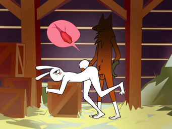 ambiguous_gender ambiguous_penetration anthro balls barn box container crate duo genitals holding_tail male male/ambiguous penetration penis sex side_view tail x-ray_view stuffour canid canine fox lagomorph leporid mammal rabbit 2d_animation 4:3 animated loop