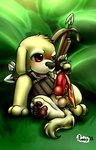 anthro arbalist arrow_(weapon) balls chibi crossbow erection fangs genitals holding_object holding_ranged_weapon holding_weapon knot male penis ranged_weapon solo teeth tongue weapon puggy ragnarok_online canid canine kobold_(ragnarok_online) mammal 2013