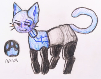 alternate_species black_body black_fur female feral fur glass glass_body smug_face solo text vpx_kazarma contest_for_millions_of_thousands lightbolb_(cfmot) animate_inanimate domestic_cat felid feline felis hybrid mammal hi_res russian_text