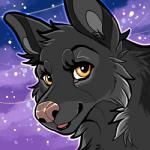 ambiguous_form blinking female looking_at_viewer smile solo compass_(artist) canid canine canis mammal wolf 1:1 animated headshot_portrait icon low_res portrait short_playtime