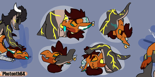 3_eyes abdominal_bulge all_fours anal anal_penetration anthro anthro_on_anthro anthro_penetrated anthro_penetrating anthro_penetrating_anthro balls before_and_after belly bioluminescence bodily_fluids bulge cum cum_in_hair cum_on_face deep_rimming deep_throat doggystyle duo ejaculation eyeliner feet fellatio fluffy fluffy_hair foot_on_face from_behind_position genital_fluids genitals glowing hair knot liondrake long_tongue looking_pleasured makeup male male/male male_penetrated male_penetrating male_penetrating_male markings multi_eye multi_frame_sequence on_lap oral oral_penetration penetration penile penis piercing pulling_hair pushing rimming ring sex simple_background sitting_on_lap six_frame_image six_frame_sequence size_difference tail tongue touching_hair atomicmeta mythology atiratael kirone dragon kobold mythological_creature mythological_scalie reptile scalie absurd_res hi_res multiple_scenes sequence