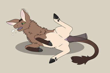 andromorph big_clitoris black_sclera blush breath brown_body brown_fur clitoris cloven_hooves dewclaw dewclaw_hooves dipstick_tail disembodied_penis ear_blush feral fur genitals gloves_(marking) green_eyes hooves intersex lying markings no_pupils on_side open_mouth panting penetration penis prodding raised_leg shallow_penetration solo tail tail_markings tan_body tan_fur vulva white_body white_fur crested_stag fionn_(crested_stag) cervine deer demon mammal 3:2 absurd_res hi_res trans_(lore) trans_man_(lore)