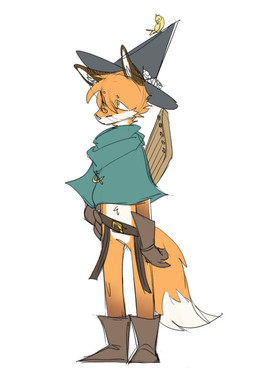 anthro anthro_focus belt boots bottomless bottomless_male brown_boots brown_clothing brown_footwear brown_gloves brown_handwear cloak clothed clothing dipstick_tail duo featureless_crotch feral footwear fur gloves green_cloak green_clothing hand_on_hip handwear hat headgear headwear lute male male_anthro markings musical_instrument orange_body orange_fur orange_tail plucked_string_instrument shoes simple_background solo_focus string_instrument tail tail_markings white_background wizard_hat nekodoiko avian bird canid canine fox mammal red_fox true_fox 2025 digital_drawing_(artwork) digital_media_(artwork)