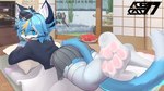 ambiguous_fluids anthro feet female foot_focus inner_ear_fluff pawpads solo tuft nrpwccold221 icecat77_(character) 16:9 4k absurd_res hi_res widescreen