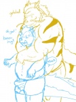 anthro biped bulge clothed clothing detailed_bulge duo erection erection_under_clothing fur genital_outline genitals hug hugging_another hugging_from_behind larger_male male male/male overweight penis penis_outline size_difference slightly_chubby smaller_male tail tenting underwear whiskers cheezypb asian_mythology east_asian_mythology mythology thenamesmel aen mel_(character) bear dragon eastern_dragon felid furred_dragon furred_scalie hybrid mammal mythological_creature mythological_scalie pantherine scalie tiger 2013 3:4