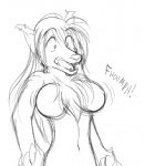 anthro big_breasts breasts canid canine canis chest_tuft conditional_dnp digital_media_(artwork) embarrassed fangs female fur fwoomph keidran mammal monochrome natani nude open_mouth shocked simple_background sketch solo surprise teeth tom_fischbach tuft twokinds white_background wolf