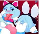 blue_body blush bodily_fluids boo_(mario) brionne digital_media_(artwork) erection fake_cat_ears fake_ears fake_rabbit_ears fellatio female feral first_person_view generation_7_pokemon genitals ghost group group_sex hi_res lahla_(mario) looking_at_viewer makoto177 male male_pov mammal marine mario_bros nintendo not_furry oral paper_mario paper_mario:_the_thousand_year_door peeka_(mario) penetration penile penis pinniped pokemon pokemon_(species) sex sibling_(lore) simple_background sister_(lore) sisters_(lore) spirit text threesome tongue tongue_out tongue_out_blowjob trio