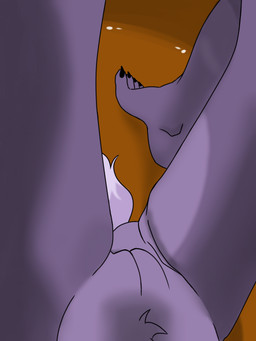 anthro bathroom butt camel_toe female fur genitals nude nude_anthro nude_female pubes purple_body purple_fur simple_background solo tail vaginal aka_shinba canid canine canis domestic_dog mammal 3:4 absurd_res hi_res