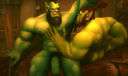 armpit_fetish armpit_sniffing beard butt duo facial_hair facial_piercing foreskin genitals green_body humanoid_genitalia humanoid_penis humanoid_pointy_ears male male/male muscular muscular_male nipples nose_piercing nose_ring penis piercing pointy_ears pubes ring_piercing septum_piercing septum_ring sniffing redfangr blizzard_entertainment warcraft humanoid orc 3d_(artwork) 5:3 absurd_res digital_media_(artwork) hi_res